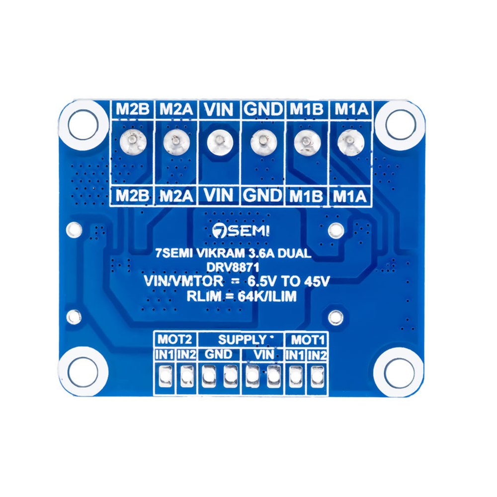 7Semi Vikram-453R6D 45V 3.6A DRV8871 Dual Channel Motor Driver (2 Channel)