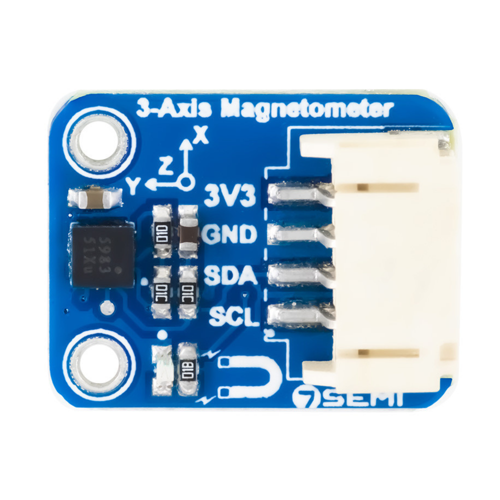 7Semi MMC5983MA 3-axis Mini Magnetometer Sensor Breakout Module