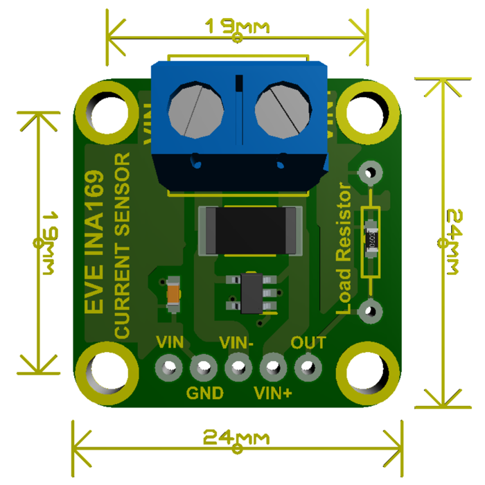 7Semi 5A Analog INA169 DC Current Sensor Breakout