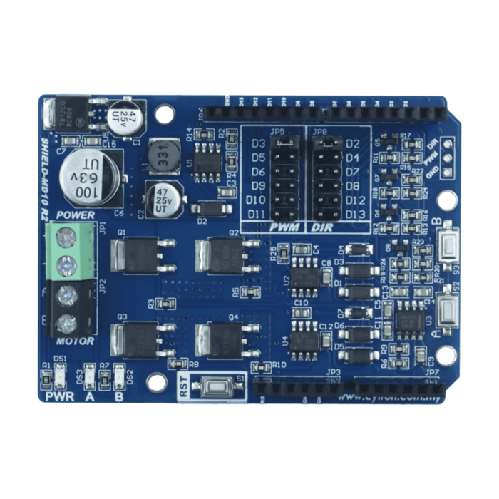 Cytron SHIELD-MD10 – 10A 7V–30V DC Motor Driver Shield for Arduino
