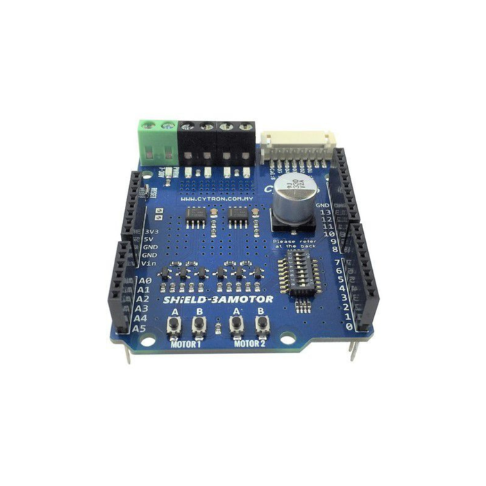 Cytron SHIELD-3AMOTOR 1.2A Dual Channel 7V–30V DC Motor Driver Shield for Arduino