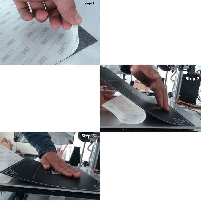 214x214mm Heat Bed Sticker Build Plate Tape with Adhesive Backing for 3D Printer