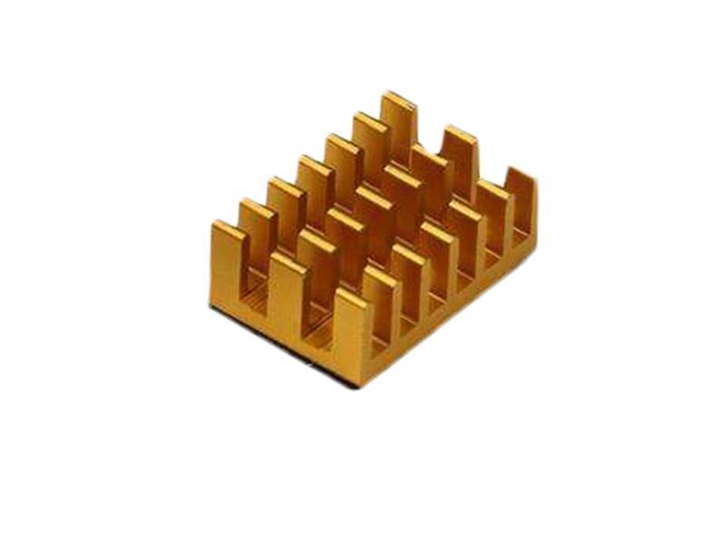 Iotcart 3 in 1 Gold Aluminum Heat Sink for Raspberry Pi 4B - Cooling Kit