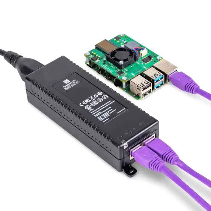 Official Raspberry Pi PoE+ Injector for Raspberry Pi Boards