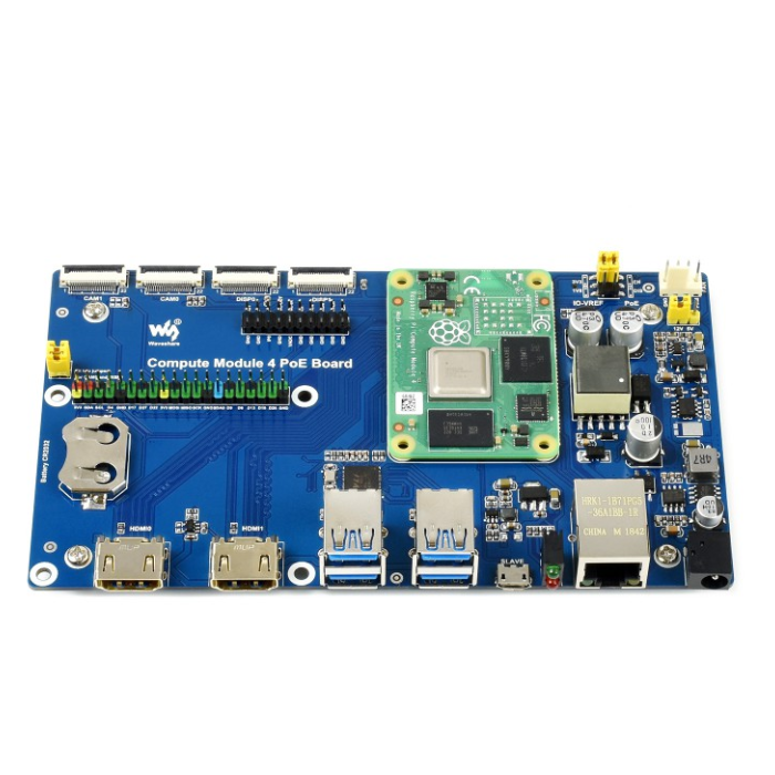 Waveshare Raspberry Pi Compute Module 4 IO Board with PoE Feature