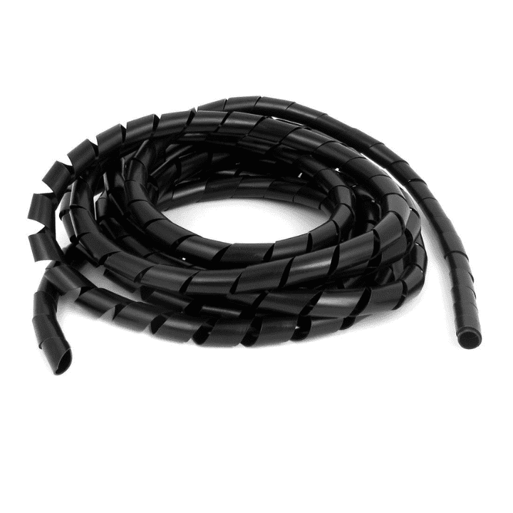 10mm Spiral Wrapping Band Black 10M for Wires