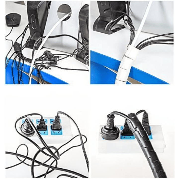 10mm Spiral Wrapping Band Black 10M for Wires