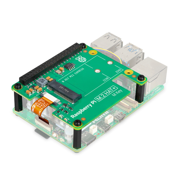 Raspberry Pi M.2 HAT+ NVMe PCIe 2.0 Interface - Buy in India