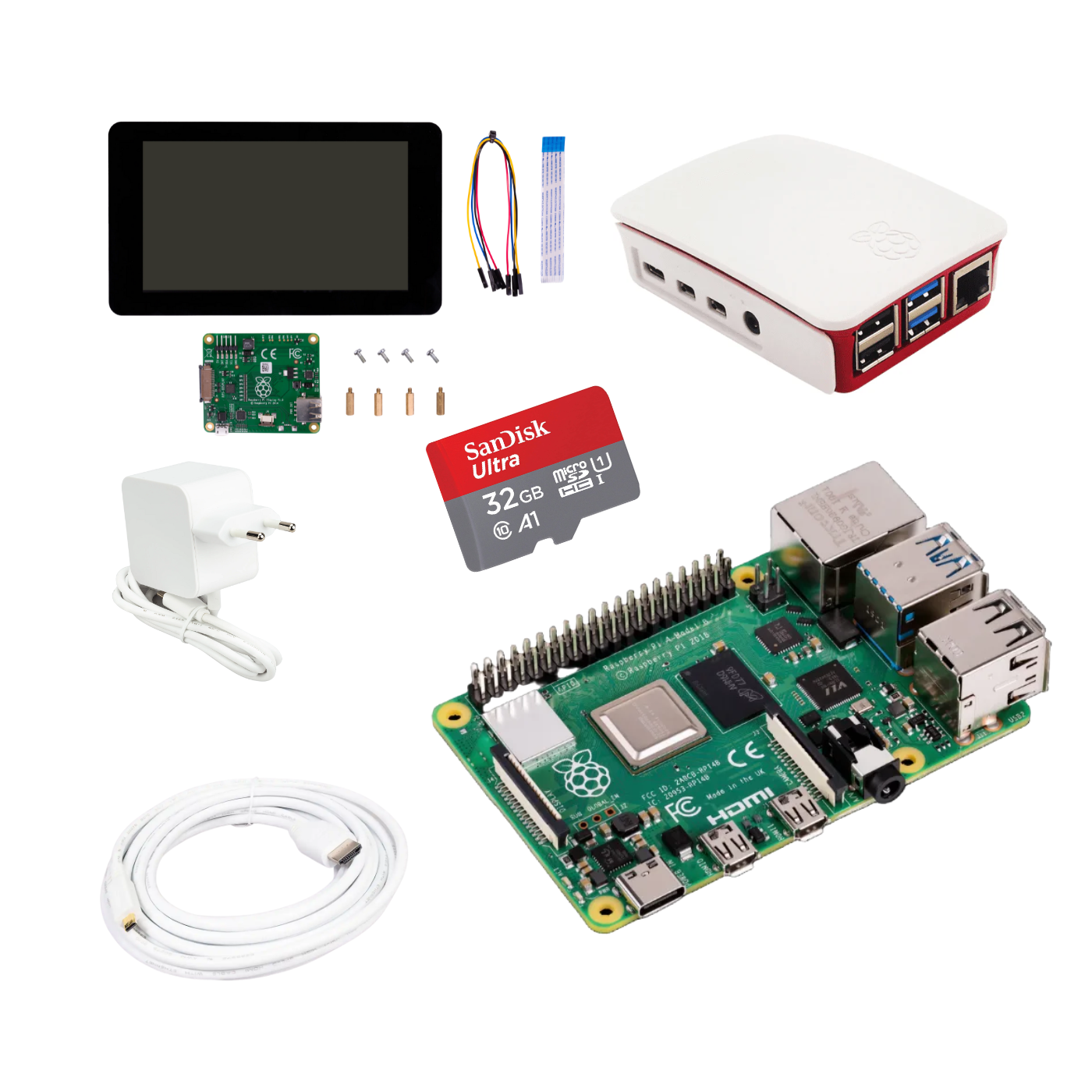 Official Raspberry Pi 4 8gb Starter Kit with 7 inch Touchscreen Display