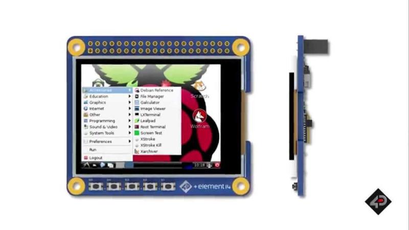 4D Systems 4DPi-24-HAT 2.4inch 320x240 Touch Display HAT for Raspberry Pi - Buy in India