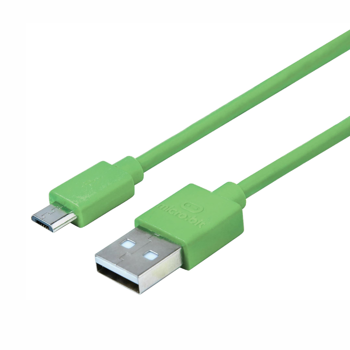 Micro:bit USB 2.0 Micro B Cable 300mm High-Speed Data Cable - Green