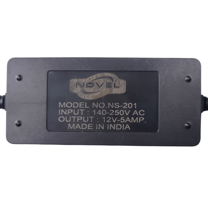 NOVEL 12V 5Amp Industrial Grade SMPS Power Adapter - 60W for CCTV & LED