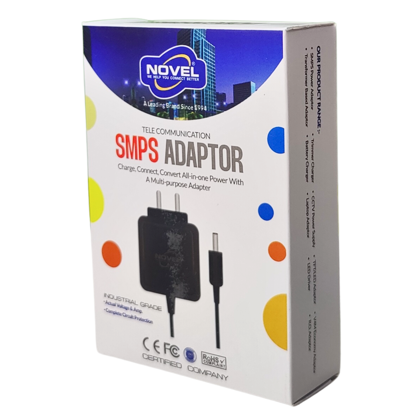 NOVEL 12V 1Amp Industrial Grade SMPS Power Adapter