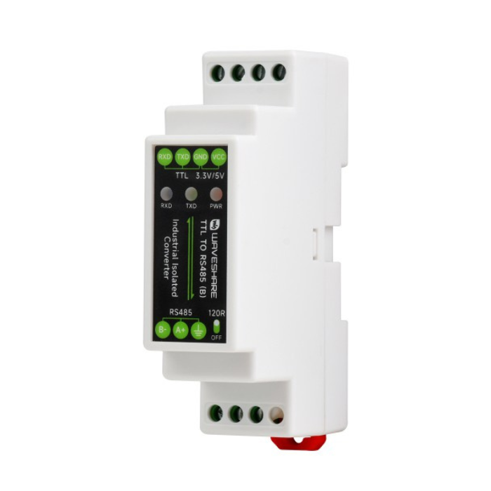 Waveshare TTL to RS485 Industrial Isolated Converter Rail-Mount with Multi-Isolation Protection