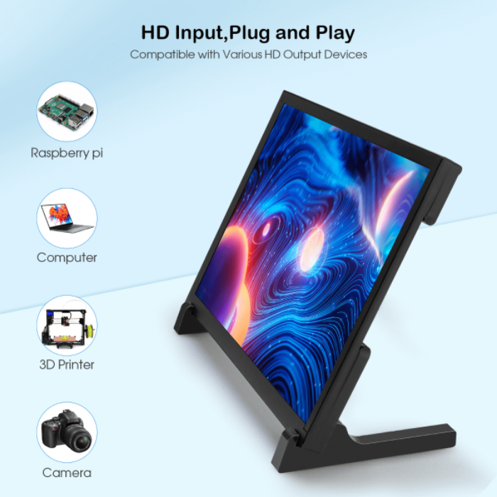 Elecrow 10.1 inch Touch Screen Display 1280x800 for Raspberry Pi and Jetson Nano PC