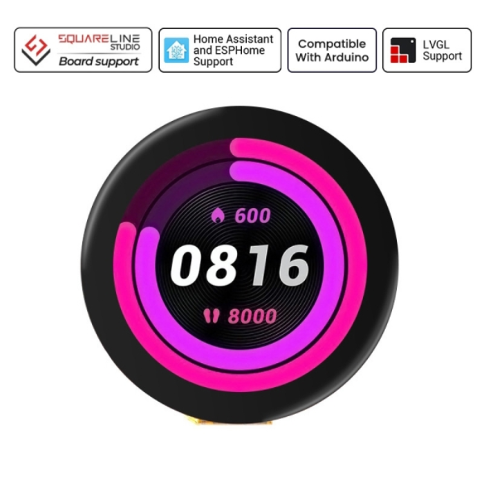 CrowPanel ESP32-C3 1.28 inch Round IPS Display Capacitive Touch SPI Screen