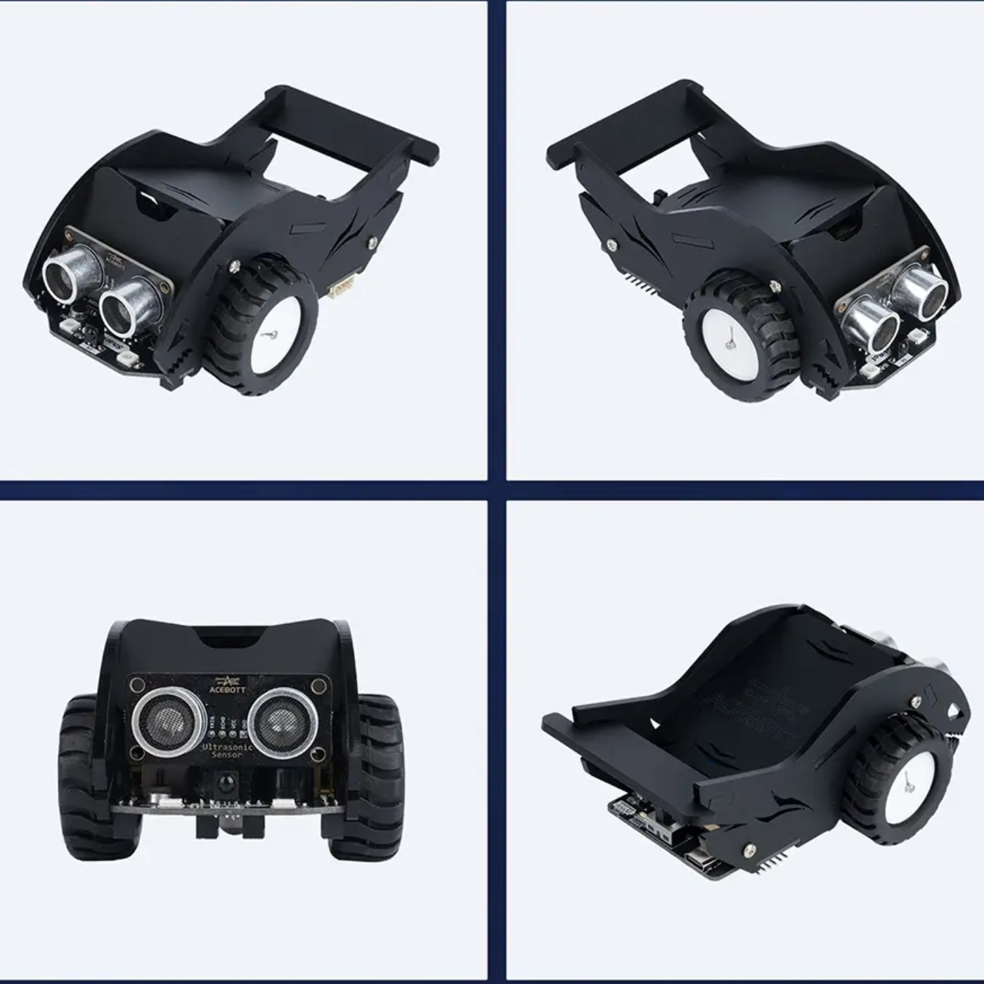 ACEBOTT QE028 SharkBot Smart Car Kit Compatible with Arduino, Python, & ACECode