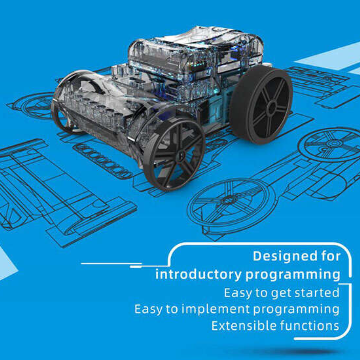 RoboRun JMC-NY-1799 Programmable 4 Wheeled RC Robot Car Kit for Children