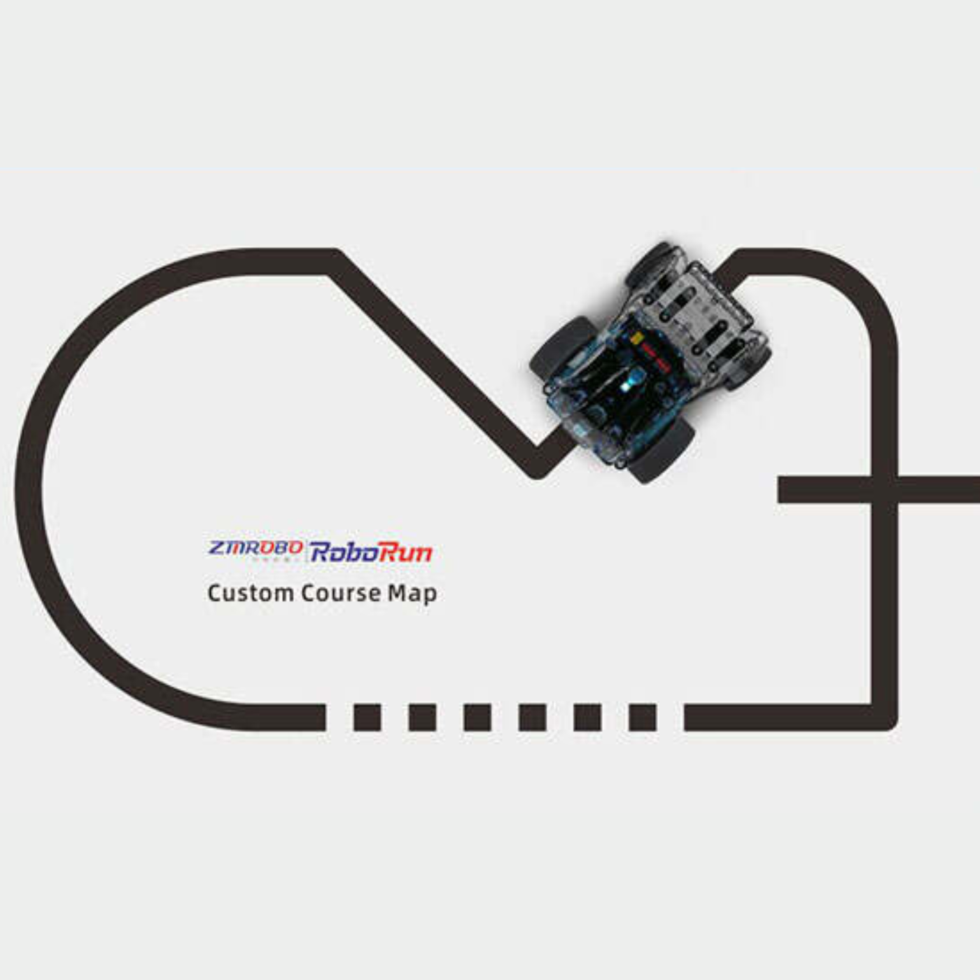 RoboRun JMC-NY-1799 Programmable 4 Wheeled RC Robot Car Kit for Children