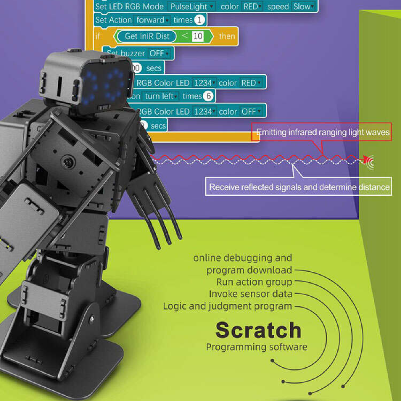RoboMaker JMC-SV-1707 10 DOF Humanoid Robot Kit