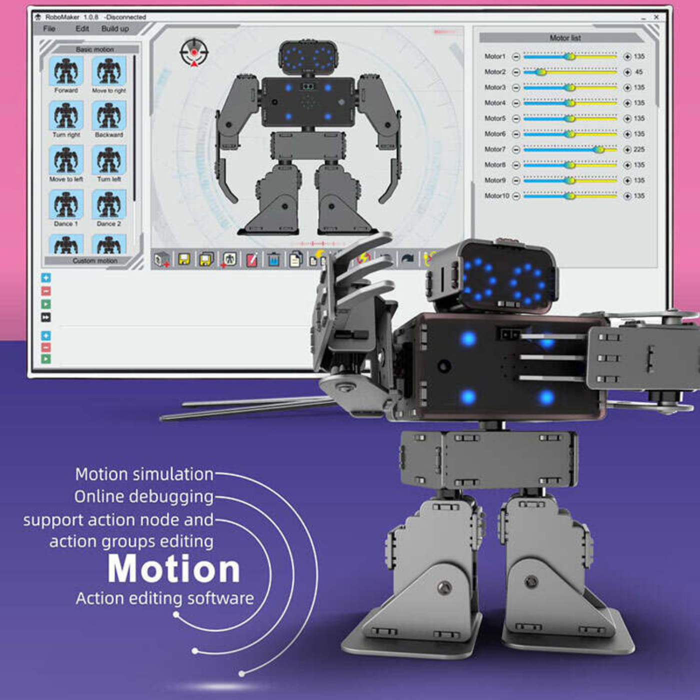 RoboMaker JMC-SV-1707 10 DOF Humanoid Robot Kit