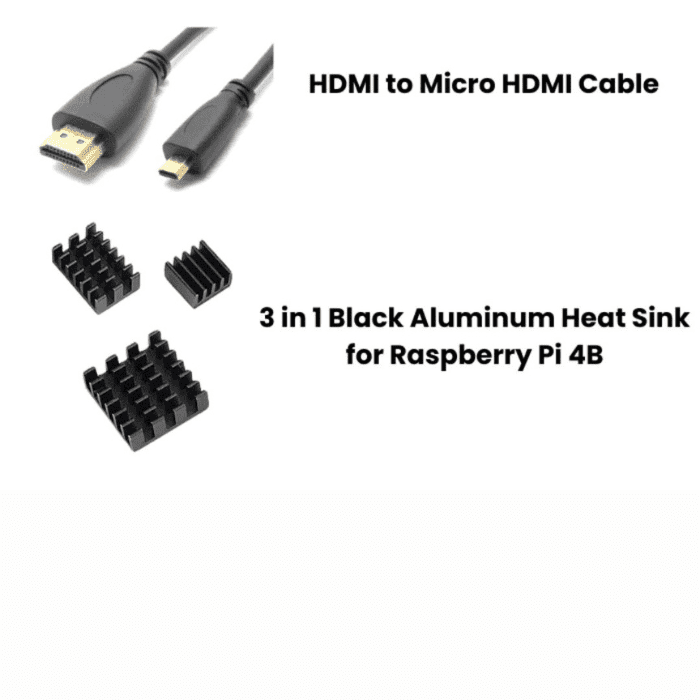 Raspberry Pi4 Model B 4GB Complete Kit with Pi4 4GB, Case, Power Adapter, Heatsink, 32GB SD Card, HDMI and Ethernet Cable