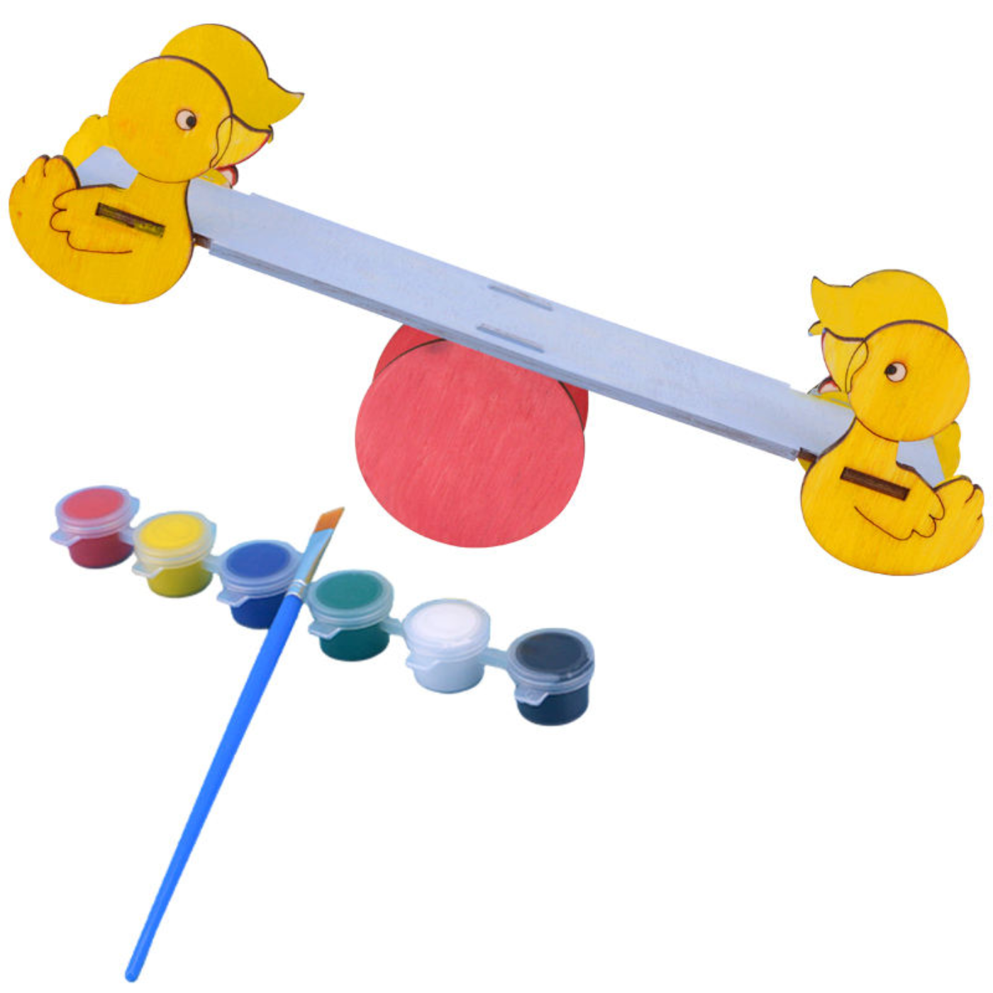 Pludo STEM Kit Mini Balancer – DIY Educational Toy for Kids 3–8 | Preschool–2 Wooden Seesaw Balance Model