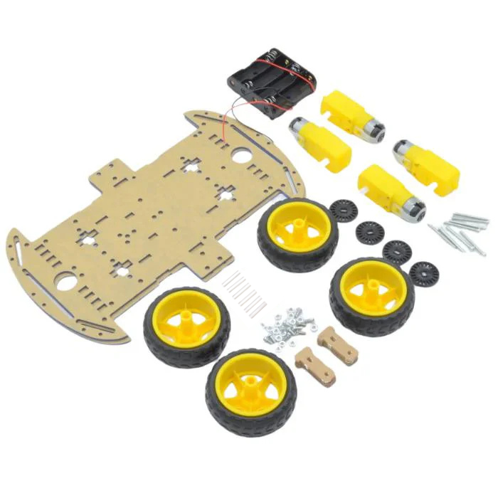 Iotcart 4WD Robot Car Chassis Kit with Motors - DIY Robotics Platform
