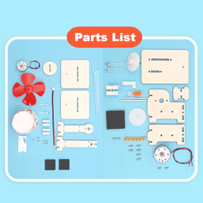 DIY Wooden Hand Crank Generator Experimental Stem Toy Kit for 7+ Year Olds