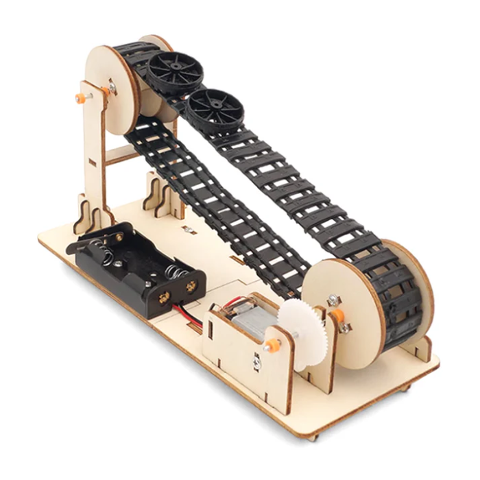 DIY Wooden Conveyor Belt STEM Kit for Kids
