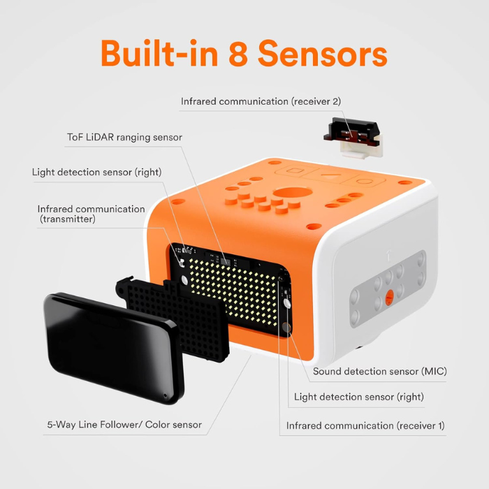 Matatalab VinciBot Coding Robot for Kids 8+, STEM Educational Toy, Scratch & Python Programming Robot with Remote Controller, AI Smart Robot