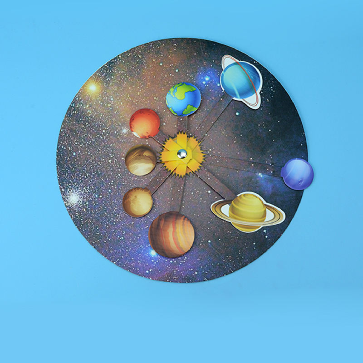 Pludo Spin & Orbit STEM Kit - DIY Science Toy for Kids 8-11 | Grade 3-5 Solar System Activity Model