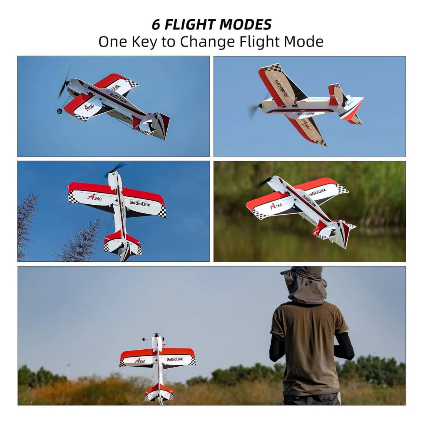 Radiolink A560 PNP RC Airplane with 6 Flight Modes (No Radio/Receiver/Charger)