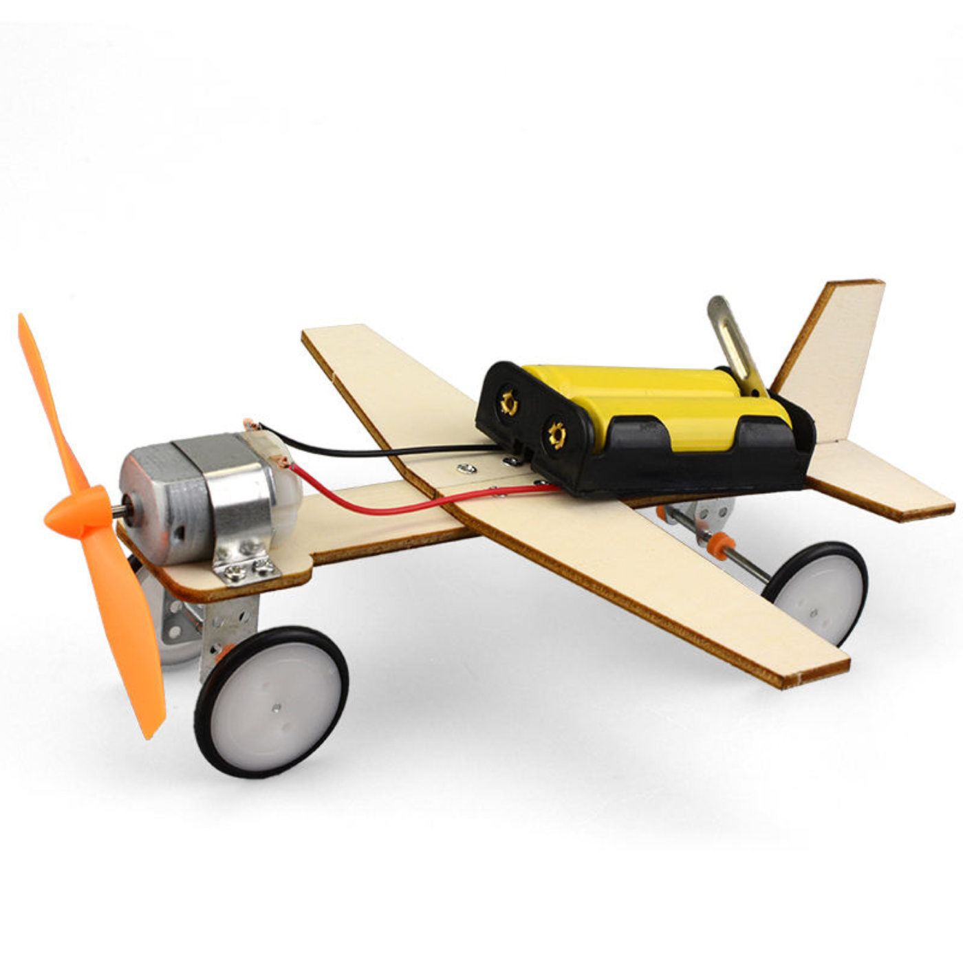 Pludo STEM Kit ElectroTaxi – DIY Science Kit for Kids 11–14 | Grade 6–8 Wooden Electric Aircraft Project