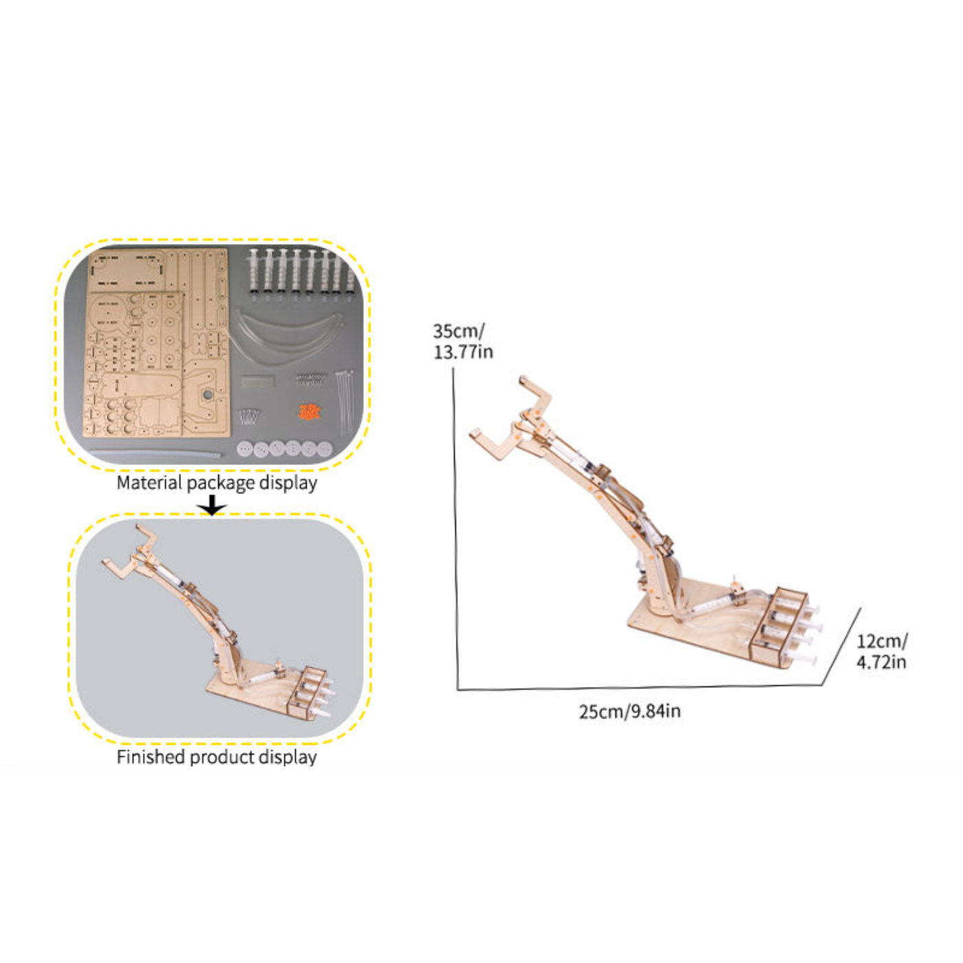 Pludo Power Grip – DIY Science Experiment Kit for Kids 11–14 | Hydraulic Arm STEM Project (Grade 6–8)