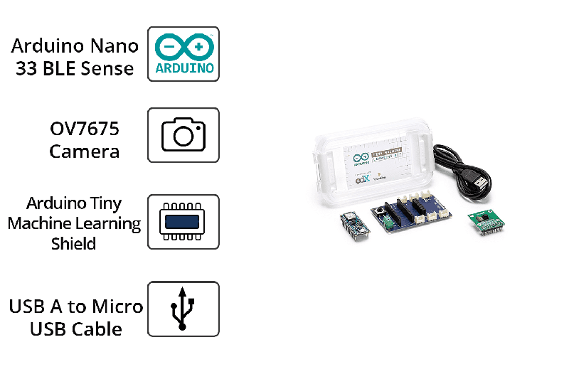 Arduino Tiny Machine Learning Kit with BLE Sense Lite & Camera - IoTcart