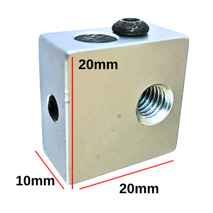 Iotcart MK8 Aluminium Hot End Heating Block for 3D Printers - Extruder Upgrade