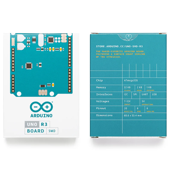 Arduino A000073 Uno R3 SMD 5V Microcontroller Board - Official
