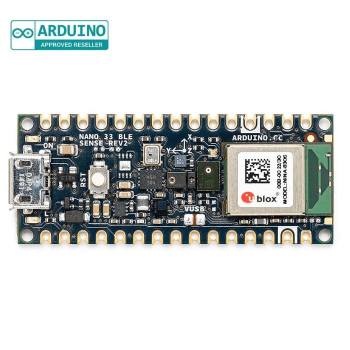 Arduino Nano 33 BLE Sense Rev2 ABX00070 9-Axis IMU Board - AI & IoT Development