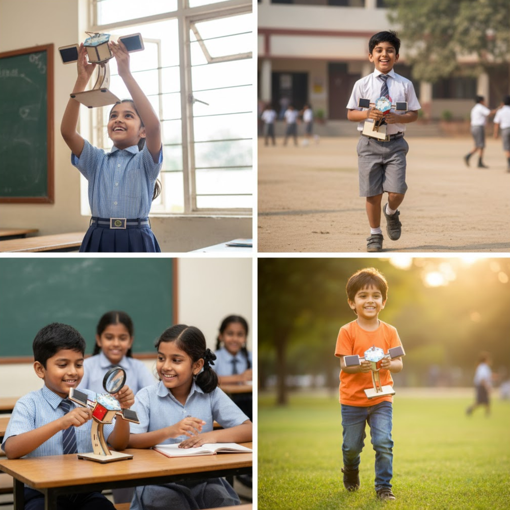 Pludo Mini Solar Satellite Educational Toy – Solar Energy learning STEM Kit | Age 11–14 | Grade 6 to 8