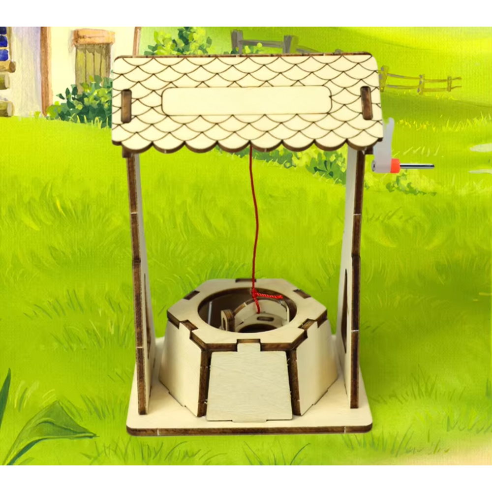 Pludo Traditional Well STEM Kit – DIY Smart Toy for Kids 8–11 | Grade 3–5 Wheel Transmission Project