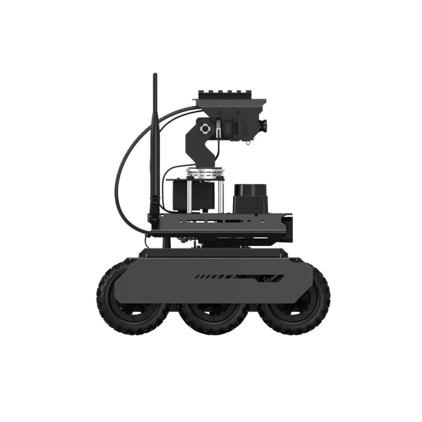 Waveshare UGV Rover ROS 2 Open-source 6 Wheels 4WD AI Robot With Jetson Orin Nano 4GB Kit, Dual controllers, 360° Flexible Omnidirectional Pan-Tilt